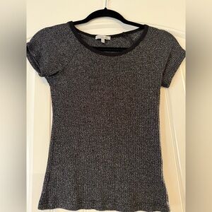 Charlotte Russe Black and Gray Knit Top